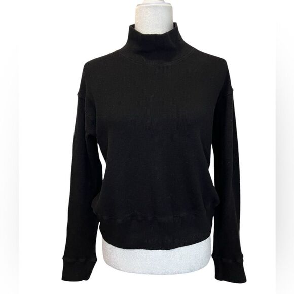 MONROW Black Long Sleeve Top Size Small - Picture 1 of 7